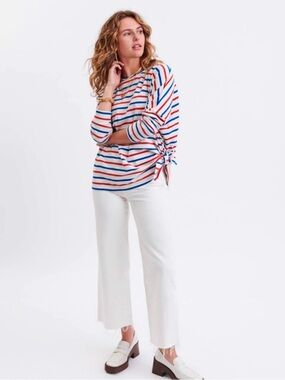 Mersea Catalina Striped  Top in Red, Blue & White oversized one size